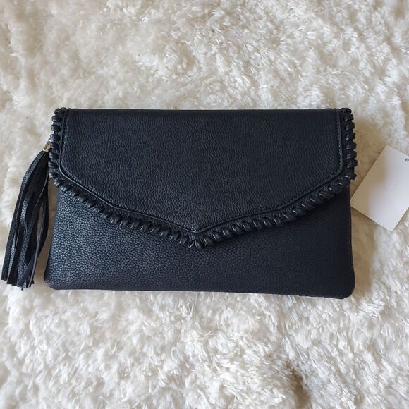 Women's Vegan Leather Shoulder Bag / Clutch Back - Picture 1 of 7